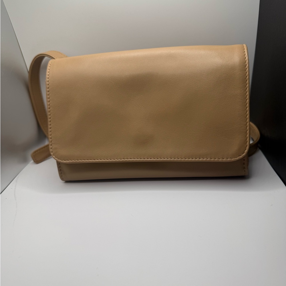 Payton James Elegant Capuccino Travel Wallet Finest Italian Leather
